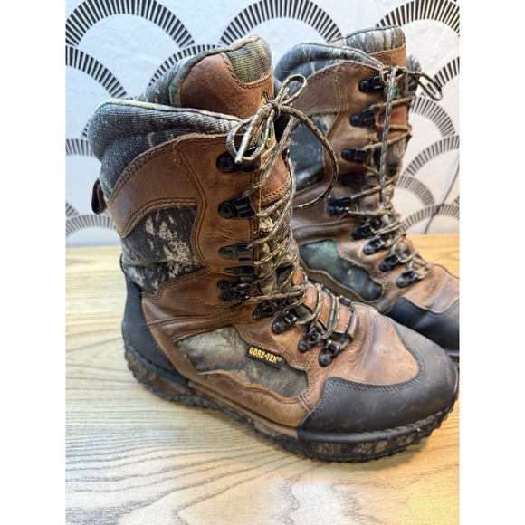 Rocky Gore-Tex Camo Brown Leather 1000g Thinsulate Winter Boots Men\'s Size‎ 8.5 main image 10